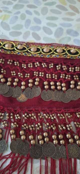 Gonnellino Danza del Ventre Rosso e Oro