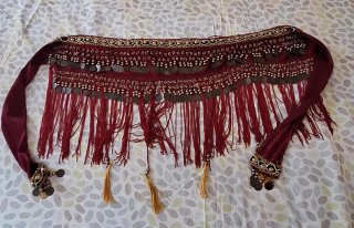 Gonnellino Danza del Ventre Rosso e Oro