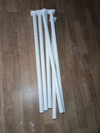Patas de mesa metálicas blancas (6 unidades)