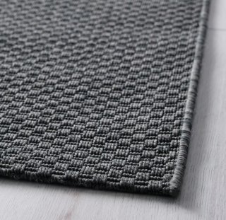 Alfombra gris de tela, 160x230cm