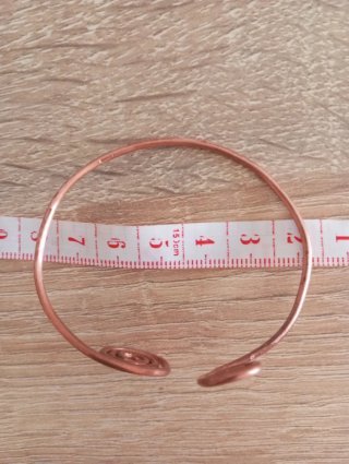 Pulsera cobre artesanal espiral