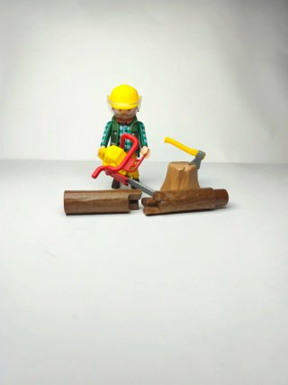 Lote Playmobil - Leñador con accesorios