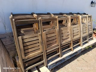 Sillas de madera plegables