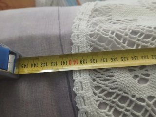Tapete Mesa Redonda 140cm Encaje Blanco