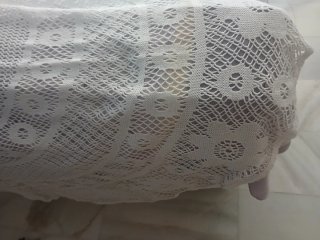 Tapete Mesa Redonda 140cm Encaje Blanco