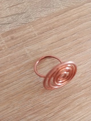 Anillo Cobre Espiral Ajustable