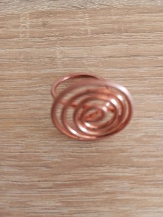 Anillo Cobre Espiral Ajustable