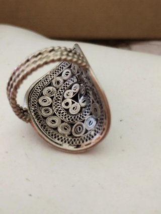 Anello vintage filigrana etnico argento