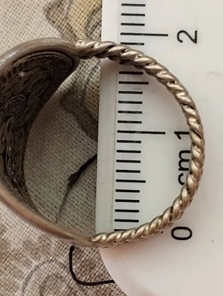 Anello vintage filigrana etnico argento