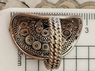 Anello vintage filigrana etnico argento