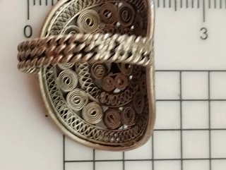 Anello vintage filigrana etnico argento
