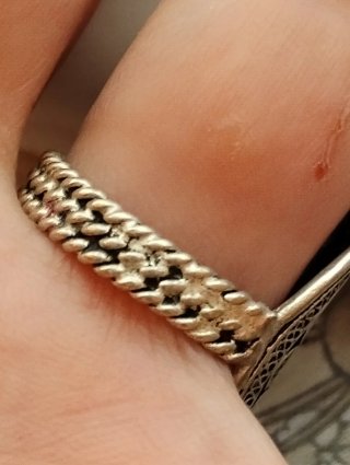 Anello vintage filigrana etnico argento