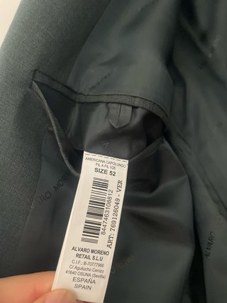 Traje Alvaro Moreno Verde Casi Nuevo