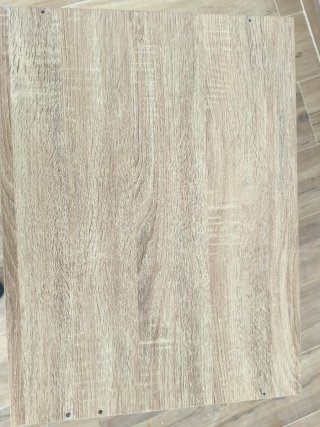 Mueble de baño madera y blanco