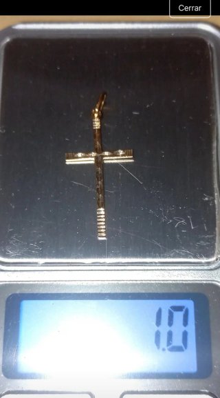 Cruz oro 18k lapidada