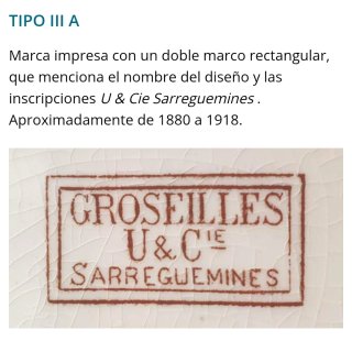 Jarra loza francesa Sarreguemines