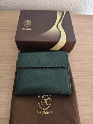 Cartera piel pequeña verde, El Potro