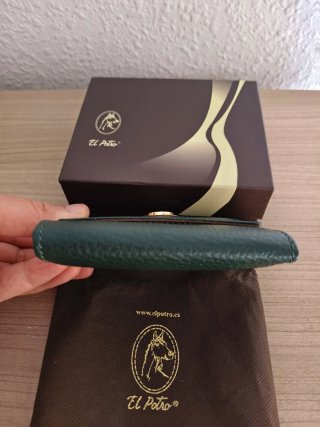 Cartera piel pequeña verde, El Potro