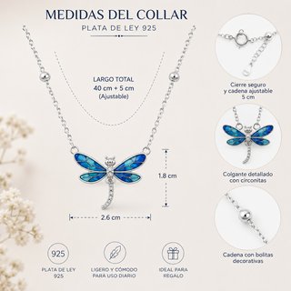 Collar Libélula Plata 925