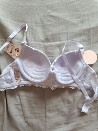 Sujetador Push-Up Encaje Blanco Hana Talla 90A