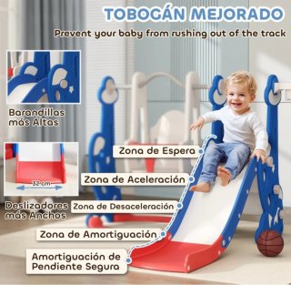 Parque infantil con columpio y tobogán