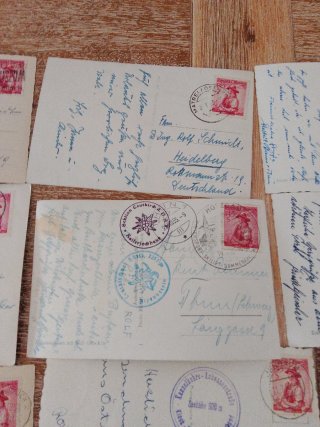 Lote Postales Antiguas Alemán Posguerra - años 50