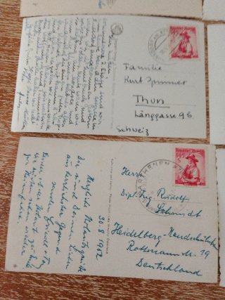 Lote Postales Antiguas Alemán Posguerra - años 50