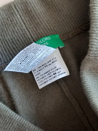Pantalón lana Benetton verde oliva