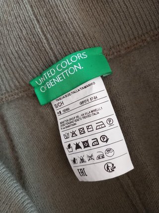 Pantalón lana Benetton verde oliva