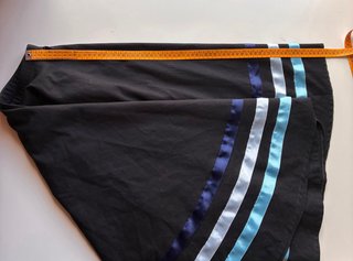 Falda de Ballet Carácter Negra con Cintas Azules