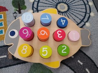 Juego de madera con números para niños