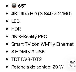 TV Sony Bravia 65''