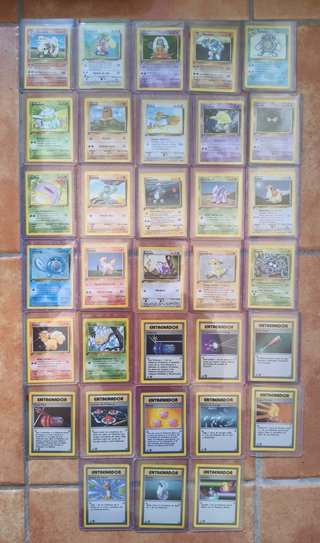 Lote 33 cartas Pokémon Base Set español 1a edición