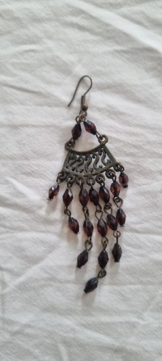 Pendientes largos marrones