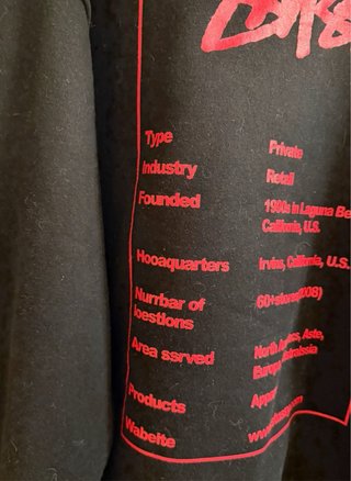 Sudadera Stussy Negra con Logo Rojo Talla L