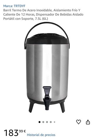 Barril Termo Acero Inoxidable