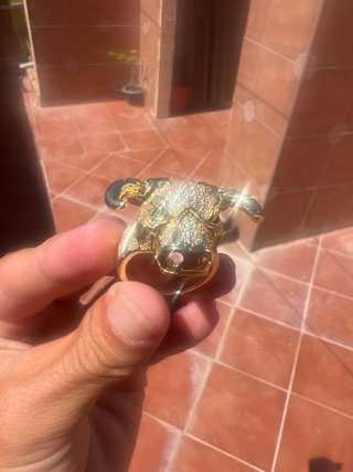 Anillo Toro Oro Diamantes Esmeralda VENDO O CAMBIO