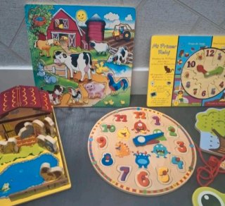 Lote Juguetes Madera Infantiles