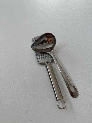 Set 2 Utensili Cucina Acciaio Inox