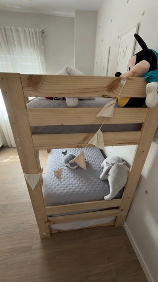 Litera nido LUFE LORE 90x190 + 3 colchones IKEA