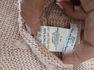 Conjunto bebé niña tejido rosa