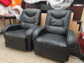 Pareja de sillones reclinables negros