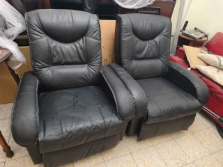 Pareja de sillones reclinables negros