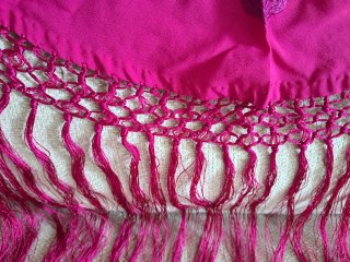 Mantoncillo Flamenca Bordado Rosa