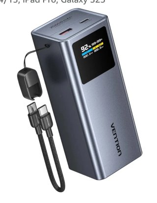 Batería Externa VENTION 20000mAh 100W