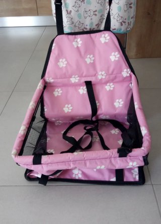 Silla coche para mascotas rosa