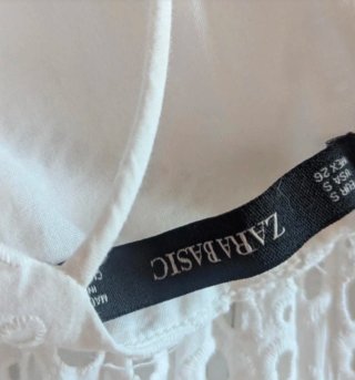 Vestido blanco boho algodón talla S