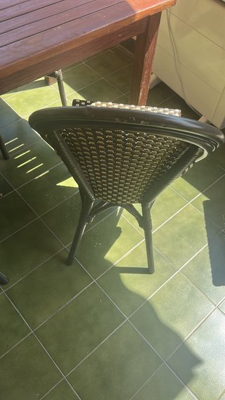 Sillas de terraza metal y mimbre