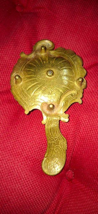 Palmatoria Rococó de Bronce Antigua francesa