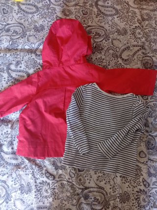 Chaquetón cortavientos y rebeca niña bebé